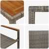 vidaXL Ensemble de salle &agrave; manger pour jardin 3 pcs Gris polyrotin