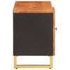 vidaXL Meuble TV marron et noir 80x31,5x46 cm bois massif de manguier