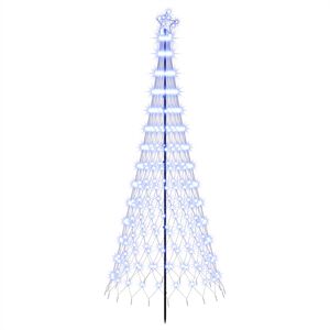 vidaXL Arbre de No&euml;l LED EKENAS 250 cm 290 LED Bleu Fer Noir