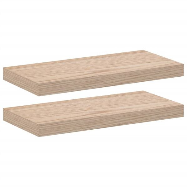 vidaXL &Eacute;tag&egrave;res flottantes 2 pcs 50x23,5x4 cm bois d'ing&eacute;nierie