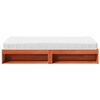 vidaXL Lit de jour avec matelas cire marron 100x200 cm bois pin massif