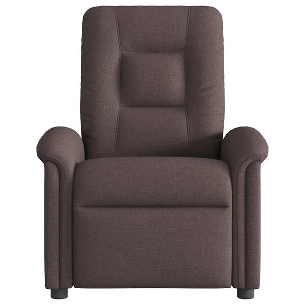 vidaXL Fauteuil inclinable Marron fonc&eacute; Tissu