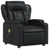 vidaXL Fauteuil de massage inclinable Noir Similicuir