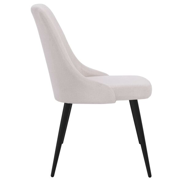 vidaXL Chaises &agrave; manger lot de 6 cr&egrave;me tissu