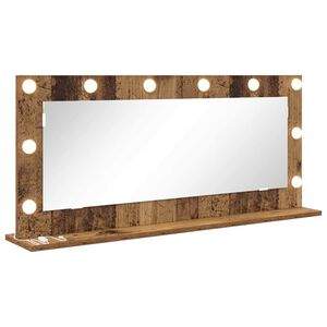 vidaXL Miroir de vanité avec miroir Bois Ancien 100 x 45 x 18 cm