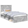 vidaXL Cadre de lit Gris B&eacute;ton 100 x 200 cm Bois de pin massif