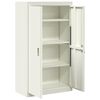 vidaXL Armoire de rangement 2 pcs Blanc 80 x 40 x 140 cm Acier