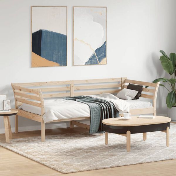 vidaXL Lit de jour sans matelas 75x190 cm bois de pin massif