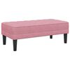 vidaXL banc avec coussin Rose 113 x 57 x 39 cm Velours