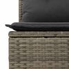 vidaXL Salon de jardin 8 pcs avec coussins gris résine tressée