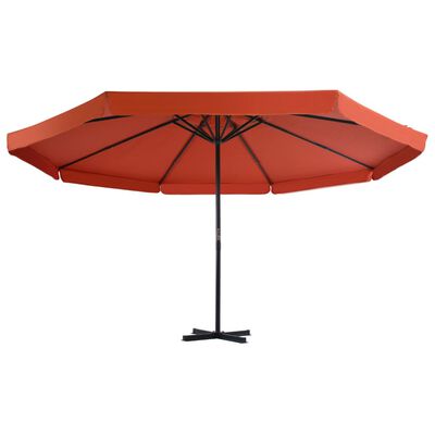 vidaXL Parasol de jardin avec base portable terre cuite