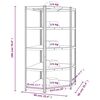 vidaXL &Eacute;tag&egrave;re d'angle 5 niveaux Argent&eacute; Acier et bois d'ing&eacute;nierie
