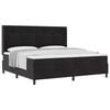 vidaXL Lit &agrave; ressorts avec matelas Noir 200 x 200 cm Velours