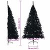 vidaXL Sapin de No&euml;l artificiel pr&eacute;-&eacute;clair&eacute; Noir 240 cm PVC