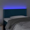 vidaXL T&ecirc;te de lit &agrave; LED Bleu fonc&eacute; 100x5x78/88 cm Velours