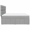 vidaXL Sommier &agrave; lattes de lit avec matelas Gris clair 180x200cm Tissu