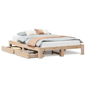 vidaXL Cadre de lit sans matelas 150x200 cm bois de pin massif