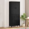 vidaXL Haut Armoire Ch&ecirc;ne noir 69,5 x 34 x 180 cm Bois d'ing&eacute;nierie
