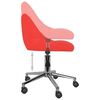 vidaXL Chaise pivotante de salle &agrave; manger Rouge Similicuir