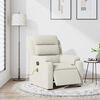 vidaXL Fauteuil inclinable de massage &eacute;lectrique cr&egrave;me velours