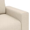 vidaXL Canap&eacute; 3 pcs Beige Tissu en lin m&eacute;lang&eacute;