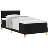 vidaXL Lit &agrave; ressorts avec coussin Noir 90 x 190 cm tissu