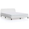 vidaXL Cadre de lit Dover blanc 160x200 cm similicuir