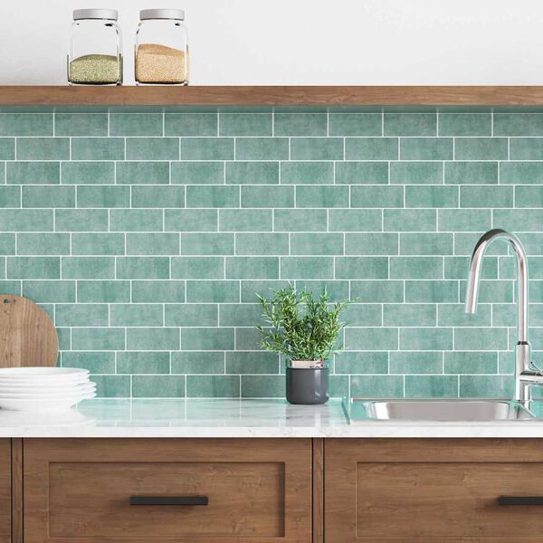 vidaXL Carreau de m&eacute;tro 20 pcs Vert gris 29.4 x 21.4 cm