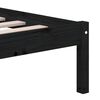 vidaXL Cadre de lit sans matelas noir bois massif