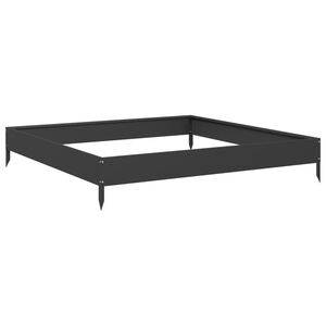 vidaXL Lit sur&eacute;lev&eacute; de jardin noir 100x100x18,5 cm acier