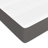 vidaXL Matelas de lit &agrave; ressorts ensach&eacute;s fermet&eacute; moyenne Gris 100x200x20cm Similicuir