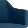 vidaXL Chaise pivotante de salle &agrave; manger Bleu Velours