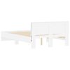 vidaXL Cadre de lit avec t&ecirc;te de lit et LED blanc 140x190 cm