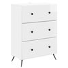 vidaXL Armoire &agrave; tiroirs Blanc brillant 66 x 34,5 x 90 cm
