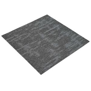 vidaXL Carreau de tapis Gris Charcoal 50 x 50 cm 20 pc PP et Bitume