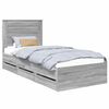 vidaXL Cadre de lit Gris Sonoma 100 x 200 cm Bois Ing&eacute;nierie
