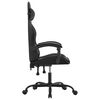 vidaXL Chaise de jeu pivotante Noir Similicuir