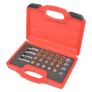 vidaXL Kit de r&eacute;paration de bouchon de vidange d'huile 64 pcs