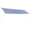 vidaXL Auvent r&eacute;tractable 400x150 cm Bleu et blanc