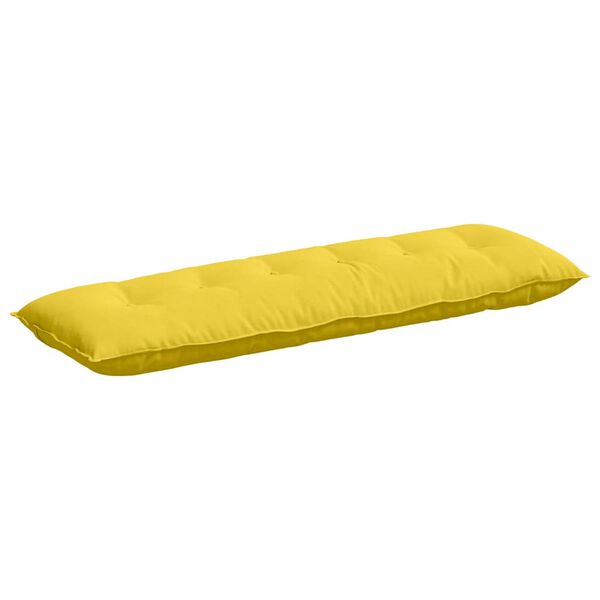 vidaXL Coussin de Dos Jaune clair 160 x 19 x 50 cm tissu