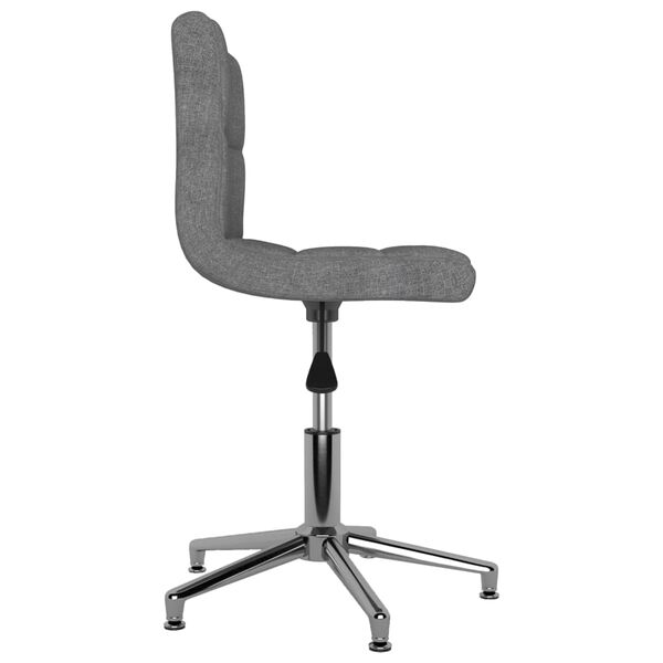 vidaXL Chaise pivotante de salle &agrave; manger Gris clair Tissu