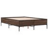 vidaXL Cadre de lit sans matelas ch&ecirc;ne marron 140x190 cm