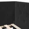 vidaXL Cadre de lit d'angle avec tête de lit Noir 80 x 200 cm Velours