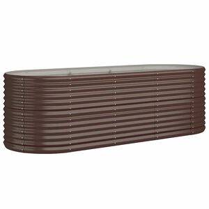vidaXL Lit sur&eacute;lev&eacute; de jardin Acier galvanis&eacute; marron