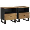 vidaXL Tables de chevet 2 pcs Bois de manguier solide et d'ing&eacute;nierie