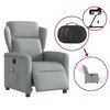 vidaXL Fauteuil de massage inclinable électrique gris clair tissu