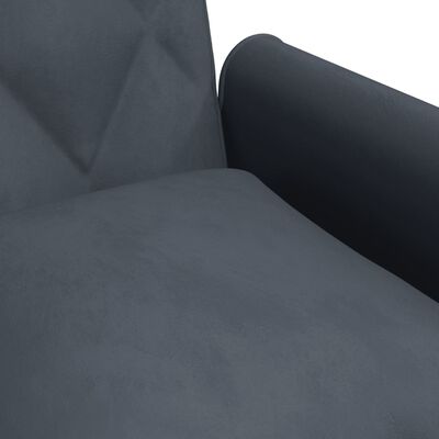 vidaXL Canapé-lit avec accoudoirs gris foncé velours