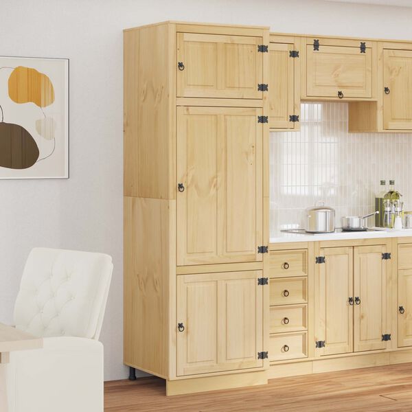 vidaXL Armoire avec &eacute;tag&egrave;re avec porte Miel 60 x 32 x 40 cm Pin massif