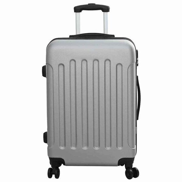 vidaXL Valise 3 pcs Argent&eacute; 50 x 31 x 78 cm Plastic ABS