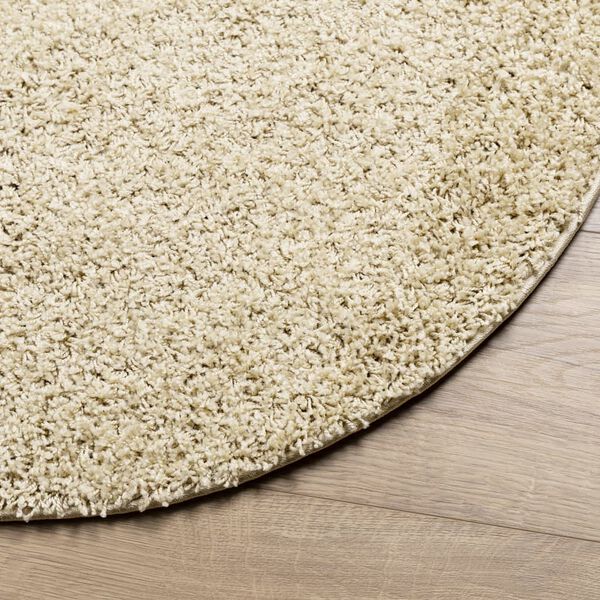 vidaXL Tapis shaggy PAMPLONA poils longs moderne dor&eacute; &Oslash; 160 cm